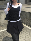 Lucky Suede Pleats Wrap Skirt