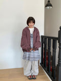 [unisex] Date Two Way Over Hood Zip Up Jumper