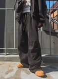 Detro denim wide track pants