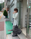 Kvenne Cut Denim Balloon Wide Pants