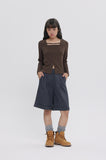SQUARE NECK RIBBED TOP
