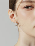 Essence Silver Tennis One Touch Earrings