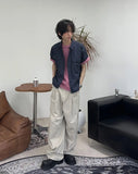 Lupen pintuck wide cotton pants