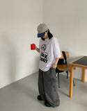 [BAONHAUS] Nylon Cargo Ribbon Bending Pants