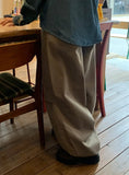 Rutu Pintuck Cotton Wide Pants
