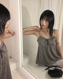 [MADE] Ien Vintage Velvet Ribbon Flower Flower Sleeveless Blouse