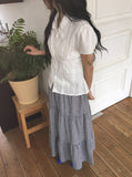 Anz Pure Cap Sleeve Semi-Crop Blouse