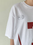 [unisex] Pupons Number Printing Over Short Sleeve Tee