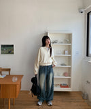 Kenfeed Cropped Knit Zip-Up Cardigan