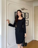 Blanc Peplum H Line One Piece