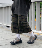 [unisex] Steel Camo Cargo Banding Bermuda Pants