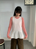 Muyan Dot Stripe Long Sleeve Tee