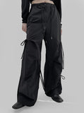 Lumber strap pintuck pants