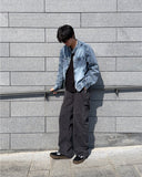 Biker Washed Denim Jacket
