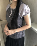 Pori Star Printing Raglan Puff Short Sleeve T-Shirt