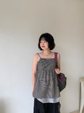 Mintel Summer Check Layered Sleeveless Blouse
