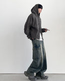 Scent Cable Knit Hood Zip-Up