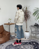 Shirato Camo Bermuda Denim Pants