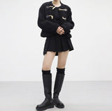 Lowna two button pocket skirt