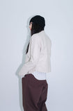 neck button rider jacket