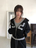 Kase Number Hood Zip-Up Pants Training Set