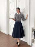 Fayle Denim Pleated Skirt