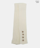 Woody wood button knit leg warmers