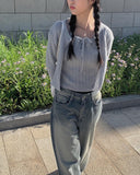 Cardi Rib Knit Tank Top Cardigan Set