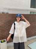 [unisex] Melter Summer Nylon Hood Short Sleeve Shirt