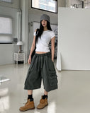 Needs ribbed button unbalanced shoulder t-shirt