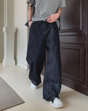 Suji Pin Semi-Flare Denim Pants