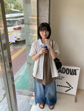 Cubibi Roll-up Stripe Over Shirt