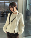 Onu Button Round Knit Muffler Set