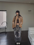 Bake Washing Cotton Biker Jacket