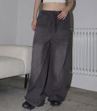 Mens Side Snap Slit Balloon Fit Denim Pants