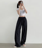 Rustle two-way side color matching jogger wide banding pants