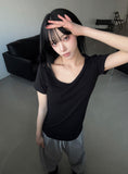 Button Accent Slim Tee