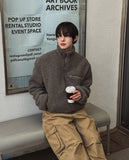Fog High Neck Zipper Fleece Jacket