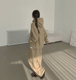 Corduroy Cody Set-up Pintuck Wide Loose-Fit Hood Two-Piece Thick Brushed