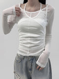 Lemaine See-Through Layered T-Shirt