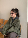 Ranbe Windbreaker Over Bomber Jacket