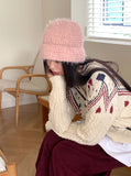Away Wool Vintage Nordic Jacquard Knit Cardigan