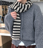Dips Wool Stripe Knit Muffler - Wool100%