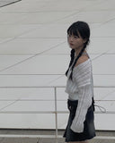Koku denim pocket pleated skirt