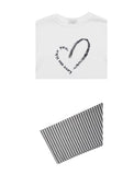(Brushed) HEART LAYERED LONG-SLEEVE