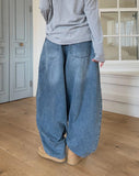 Held Washed Balloon Denim Pants