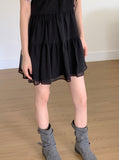 Chews Chiffon Tiered Flare Sleeveless Mini One Piece