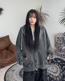 Hamel Pigment Embroidery Hooded Zip-up