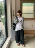 [Unisex] Parento Raw Denim Banding Balloon Wide Pants