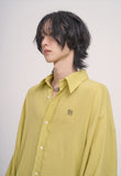 [LAN ARCHIVE] Big collar balloon linen shirt